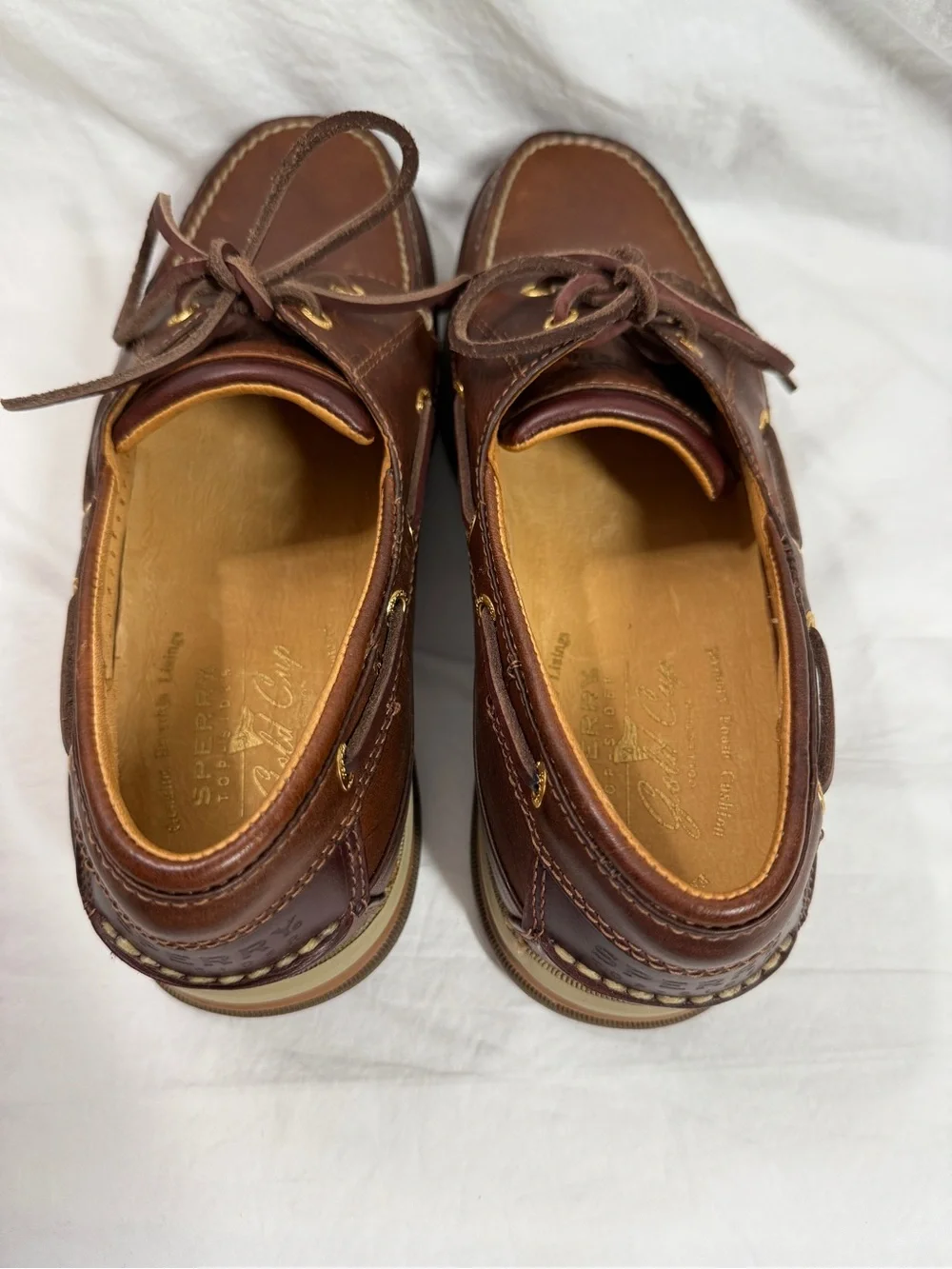 NEW Men’s 10.5 M SPERRY GOLD CUP Two Eye ASV Absorb Boat Shoes Brown